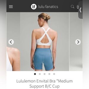 NWT Lululemon Envital Bra *Medium Support B/C Cup  Vapor